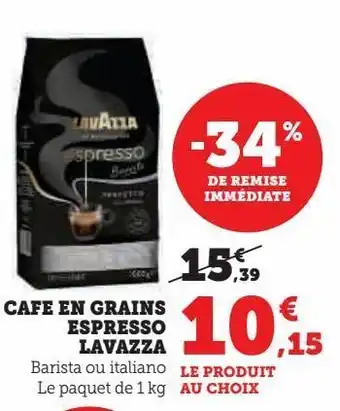 Cafe en grains espresso lavazza