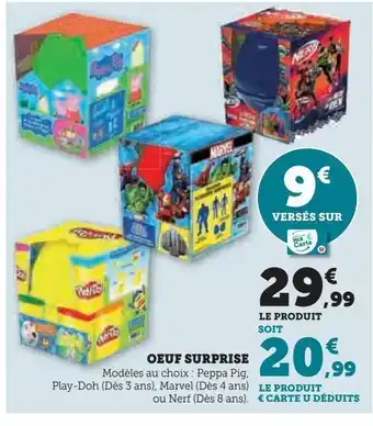 Hyper U Oeuf surprise offre
