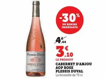 Hyper U Cabernet d'anjou aop rose plessis duval offre