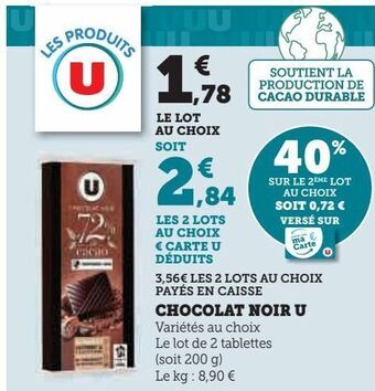 Chocolat noir u