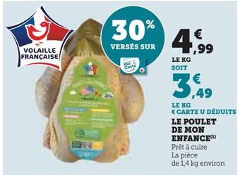 Hyper U Le poulet de mon enfance offre