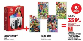 Hyper U Console nintendo switch - modele oled + 1 jeu nintendo switch mario dans la selection offre