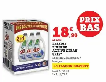 Lessive liquide active clean skip