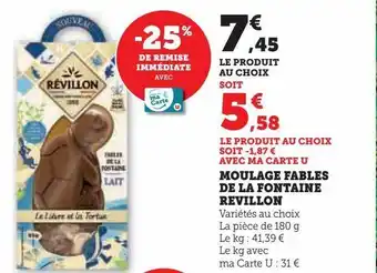 U Express Moulage fables de la fontaine revillon offre
