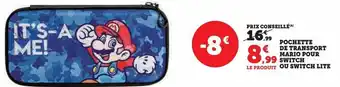 Hyper U Pochette de transport mario pour switch ou switch lite offre