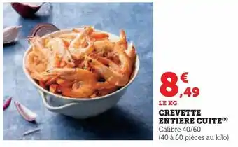 Hyper U Crevette entiere cuite offre