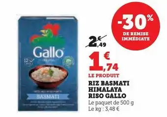 Hyper U Riz basmati himalaya riso gallo offre