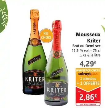Colruyt Mousseux kriter offre