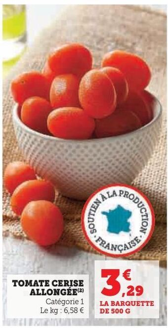 Hyper U Tomate cerise allongée offre