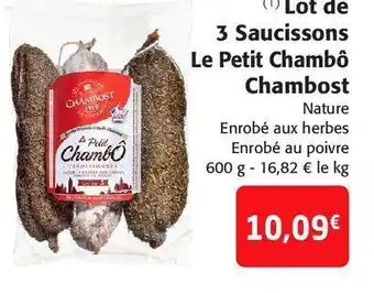 Lot de 3 saucissons le petit chambô chambost