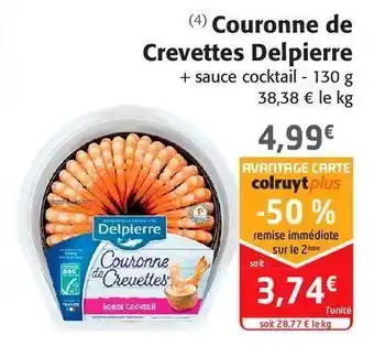 Colruyt Couronne de crevettes delpierre offre