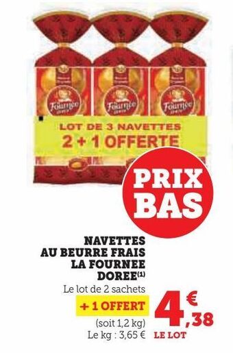 U Express Navettes au beurre frais la fournee doree offre