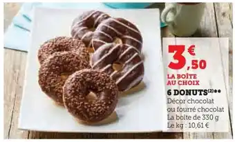 Hyper U 6 donuts offre