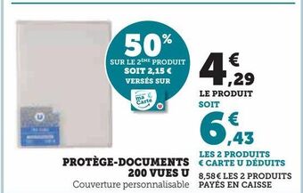 Protège-documents 200 vues u