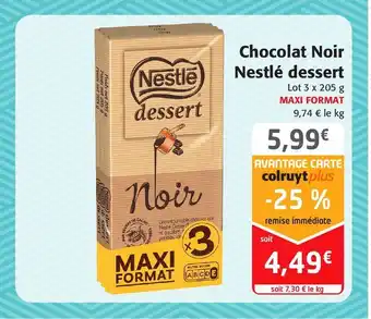 Chocolat noir nestlé dessert