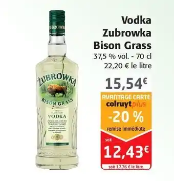 Vodka zubrowka bison grass