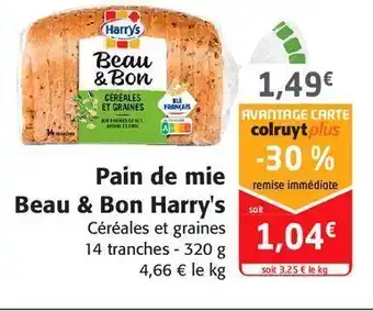 Colruyt Pain de mie beau & bon harry's offre