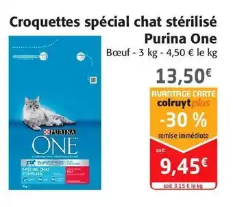 Croquettes spécial chat stérilisé purina one