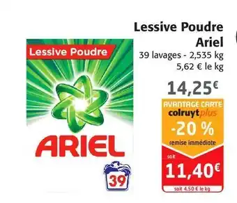 Colruyt Lessive poudre ariel offre