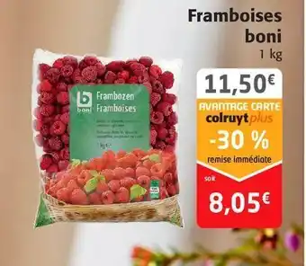 Colruyt Framboises boni offre