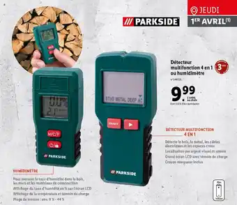Lidl Détecteur multifunction 4 en 1 ou humidimètre offre
