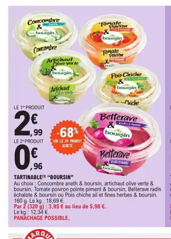 Tartinable boursin