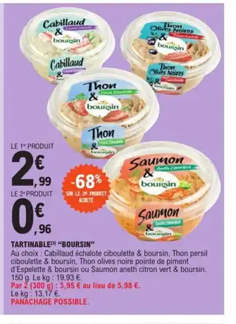 E.Leclerc Tartinable boursin offre