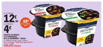 E.Leclerc Cocotte de moules a la provencale ou à la marinière royal offre