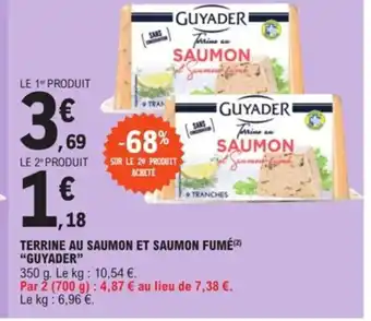 E.Leclerc Terrine au saumon et saumon fume guyader offre