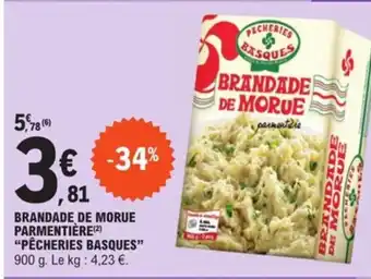 E.Leclerc Brandade de morue parmentière pecheries basques offre