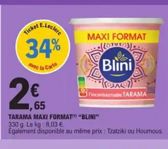 E.Leclerc Tarama maxi format blini offre