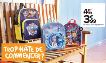 Carrefour Sac à dos licence offre