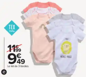 Carrefour Bodies Manches Courtes offre