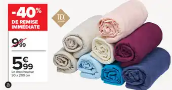 Carrefour Linge De Lit Uni Jersey offre