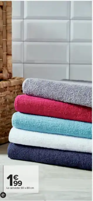 Carrefour Linge De Toilette Unie offre