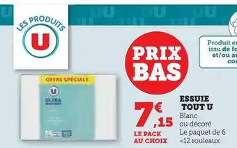 Super U Essuie tout u offre