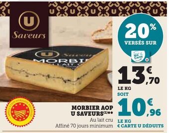 Super U Morbier aop u saveurs offre