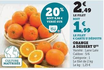 Super U Orange a dessert u offre