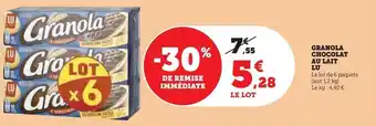 Granola chocolat au lait lu