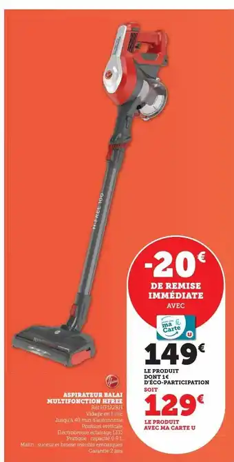 Super U Aspirateur balai multifuncion hfree offre