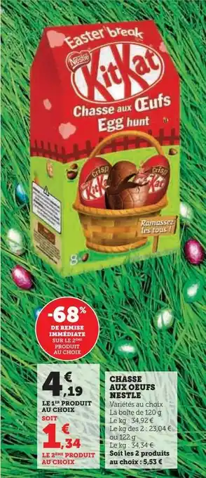 Super U Chasse aux oeufs nestle offre