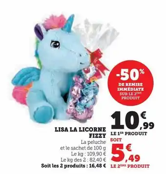 Super U Lisa la licorne fizzy offre