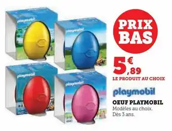 Super U Oeuf playmobil offre