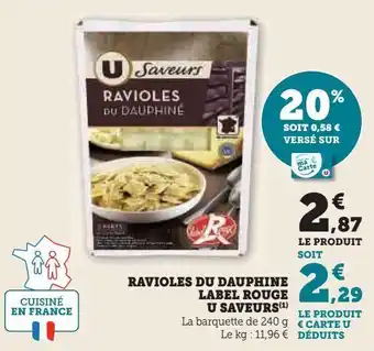 Ravioles du dauphine label rouge u saveurs