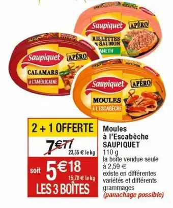 Cora x Carrefour Moules saupiquet offre