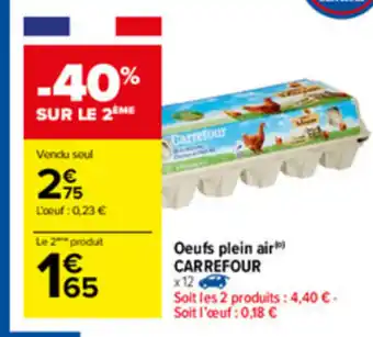 Carrefour Market Oeufs Plein Air offre