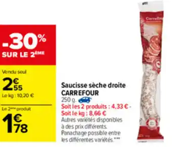 Saucisse Sèche Droite