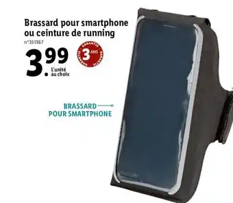 Lidl Brassard pour smartphone ceinture de running offre