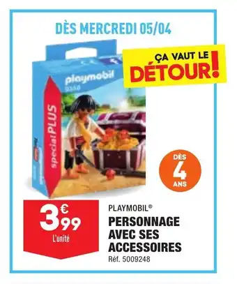 Personnage avec ses accessoires
