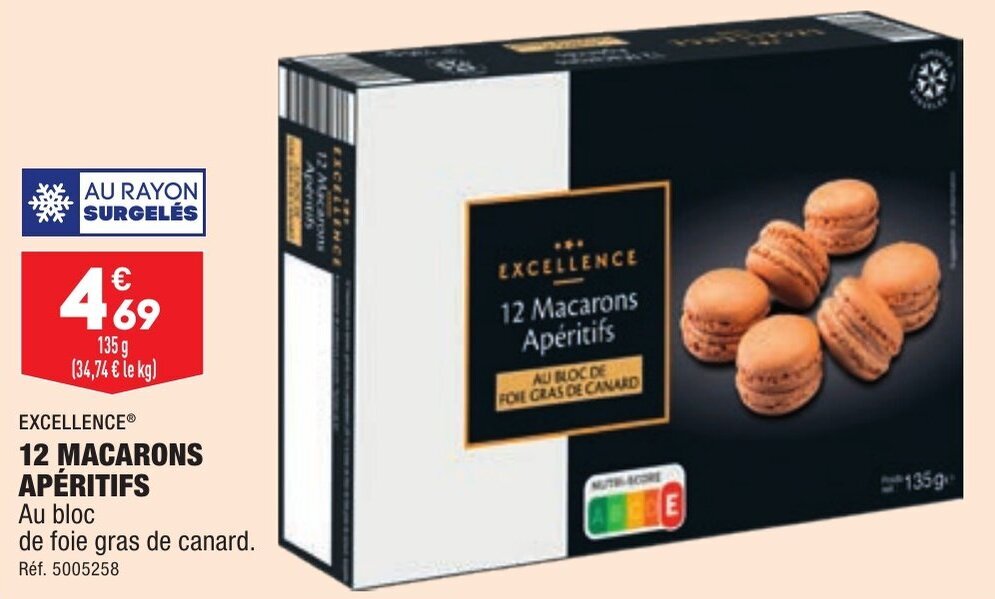 Promo 12 macarons apéritifs chez ALDI